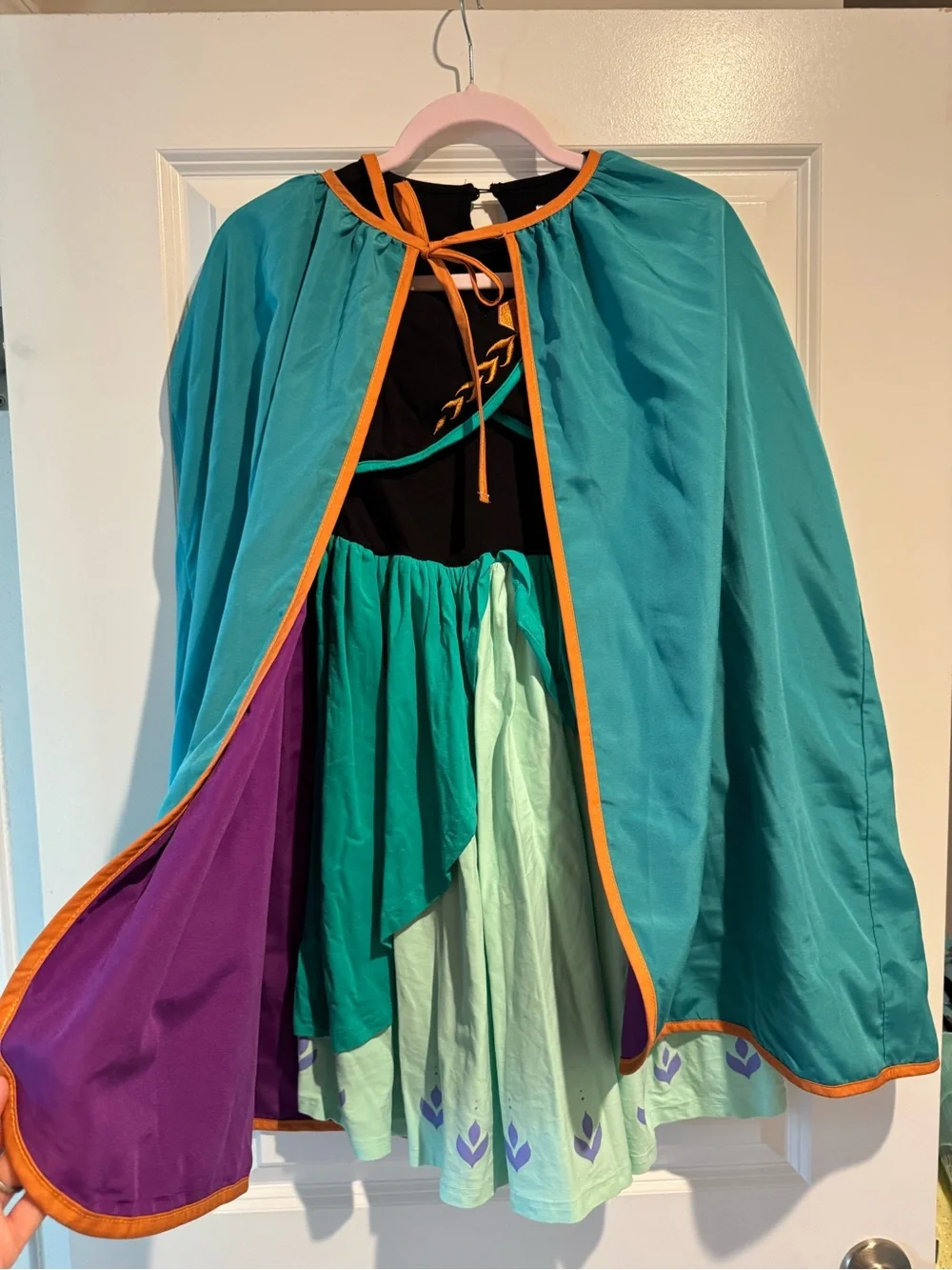 Only Little Once Anna Frozen dress with cape - girls size 12